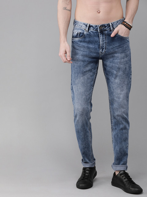 

Roadster Men Blue Skinny Fit Mid-Rise Clean Look Stretchable Jeans