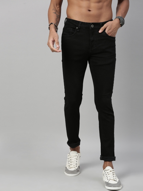 

Roadster Men Black Skinny Fit Mid-Rise Clean Look Antiviral Finish Stretchable Jeans
