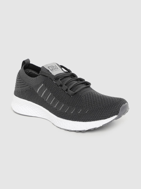 

Crew STREET Men Charcoal Grey Woven Design Running Shoes