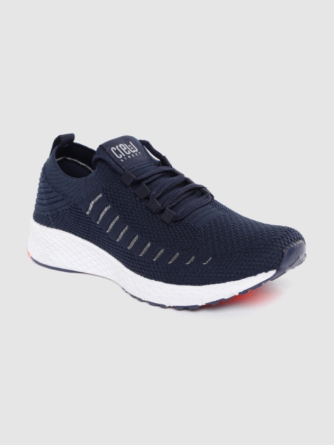 

Crew STREET Men Navy Blue Knit Phylon Walking Shoes