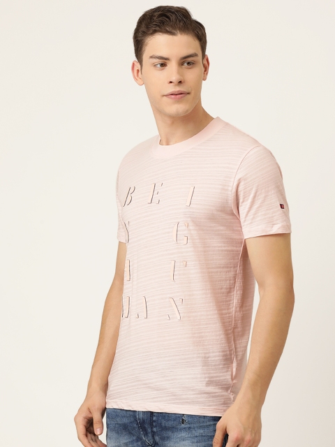 

Being Human Men Pink Printed Round Neck T-shirt