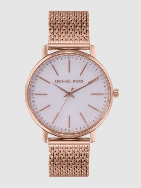 

Michael Kors Women Off-White Pyper Analogue Watch MK4392