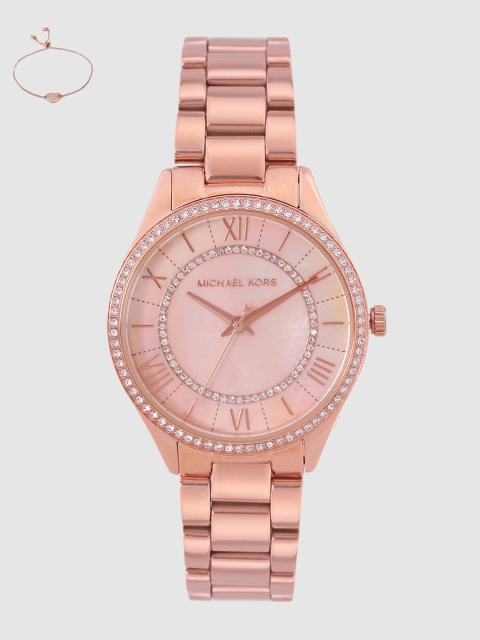 

Michael Kors Women Rose Gold-Toned Lauryn Analogue Watch with Bracelet