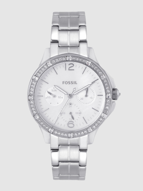 

Fossil Women Off-White Finley Analogue Watch ES4786