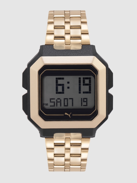 

Puma Men Gold-Toned Remix Digital Watch P5016