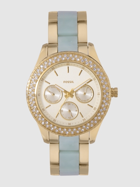 Fossil Women Cream-Coloured Stella Two Tone Analogue Watch ES4757