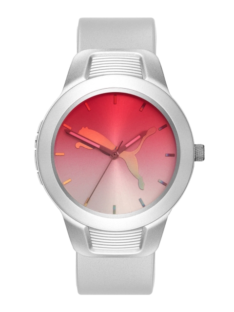 

Puma Women Red & Silver-Toned Reset V2 Analogue Watch P1031