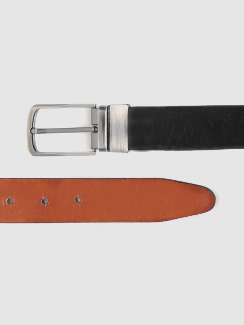 

HIGHLANDER Men Black & Tan Brown Reversible Formal Belt