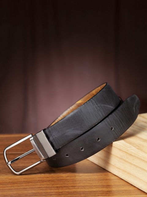 

HIGHLANDER Men Tan Brown & Black Printed Reversible Belt