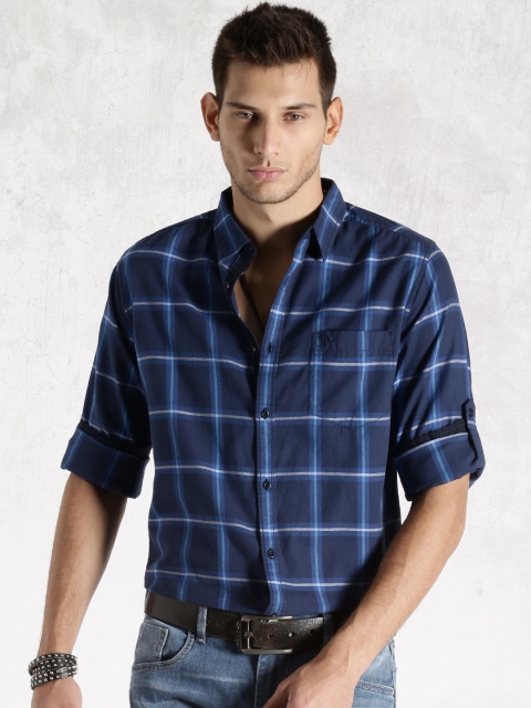 

Roadster Blue Checked Casual Shirt