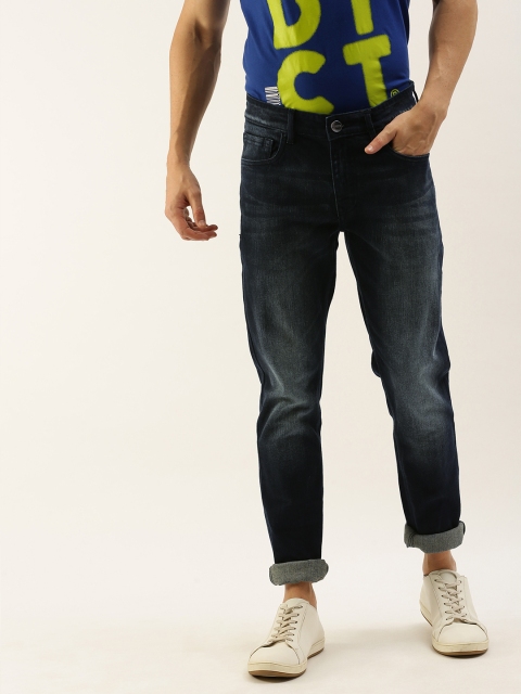 

SINGLE Men Navy Blue Slim Fit Mid-Rise Clean Look Stretchable Jeans