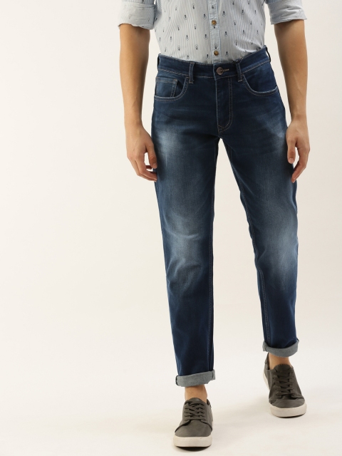 

SINGLE Men Blue Slim Fit Mid-Rise Clean Look Jeans