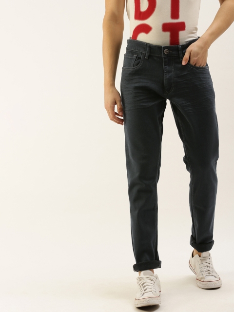 

SINGLE Men Grey Slim Fit Mid-Rise Clean Look Stretchable Jeans