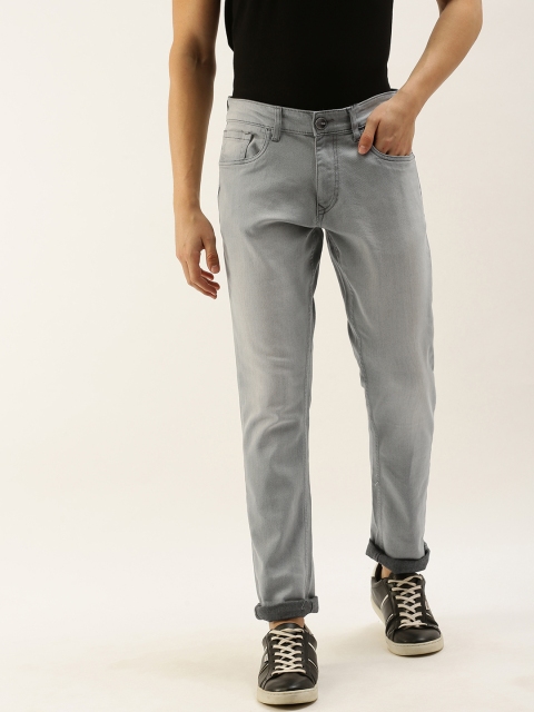

SINGLE Men Grey Slim Fit Mid-Rise Clean Look Stretchable Jeans