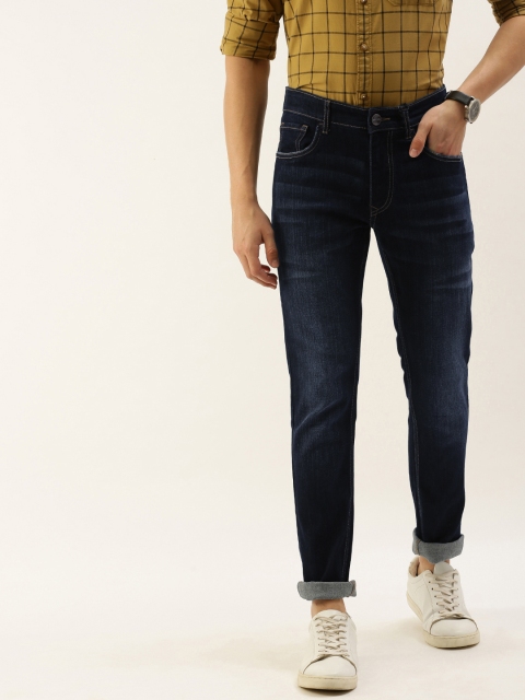 

SINGLE Men Navy Blue Slim Fit Mid-Rise Clean Look Stretchable Jeans