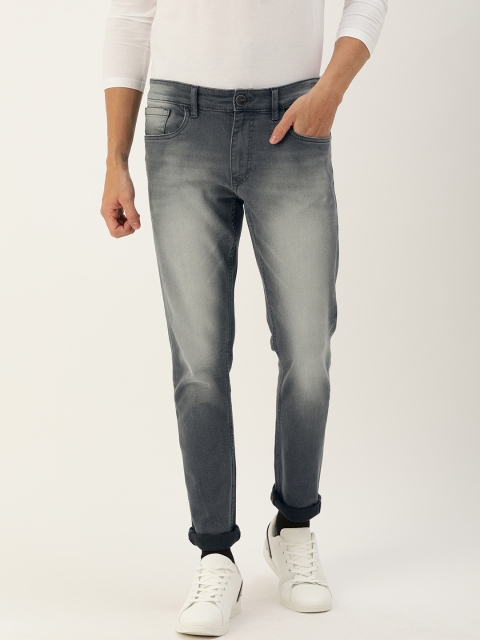 

SINGLE Men Grey Slim Fit Mid-Rise Clean Look Stretchable Jeans