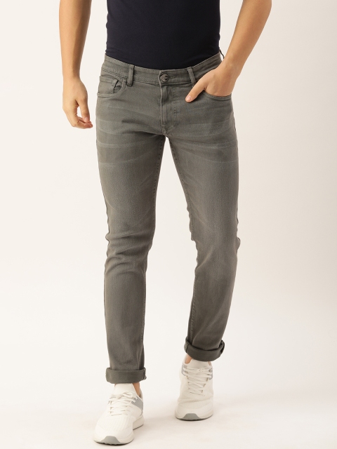 

SINGLE Men Grey Slim Fit Mid-Rise Clean Look Stretchable Jeans