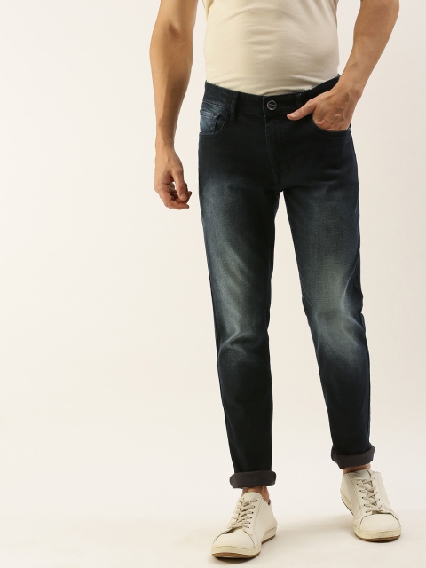 

SINGLE Men Navy Blue Skinny Fit Mid-Rise Clean Look Stretchable Jeans