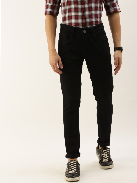 

SINGLE Men Black Slim Fit Mid-Rise Clean Look Stretchable Jeans