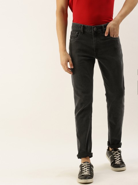 

SINGLE Men Grey Slim Fit Mid-Rise Clean Look Stretchable Jeans