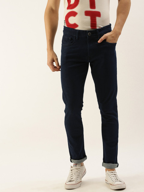 

SINGLE Men Blue Slim Fit Mid-Rise Clean Look Stretchable Jeans