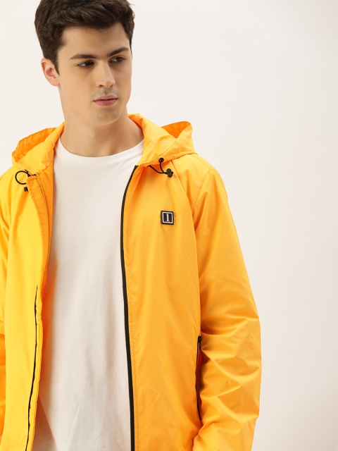 

SINGLE Men Yellow Solid Open Front Jacket