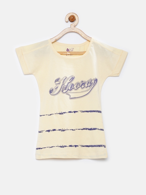 

Miss Alibi Girls Cream-Coloured Printed Top