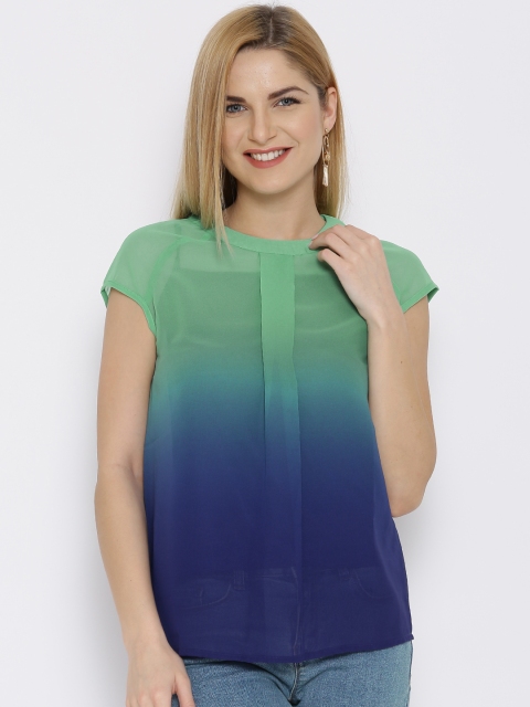 

Vero Moda Green & Blue Dyed Sheer Top