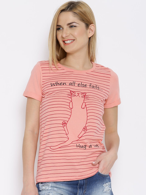 

Vero Moda Pink Printed T-shirt