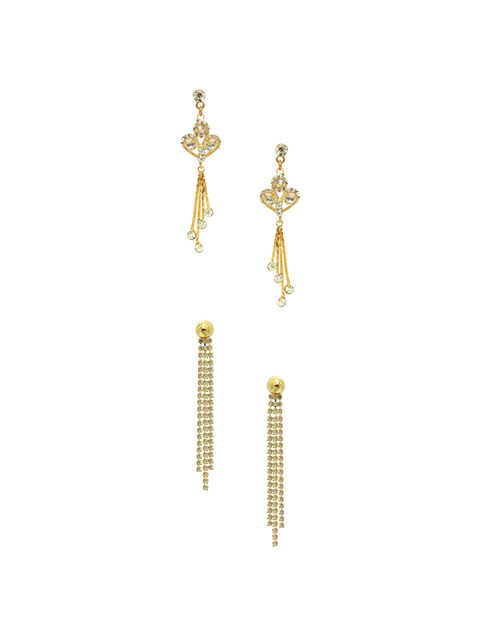 

Peora Set of 2 Gold-Toned Drop Earings