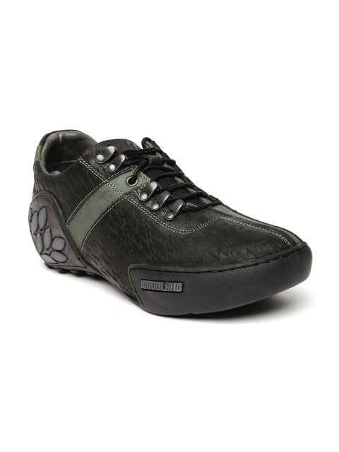 

Woodland Men Black Leather Casual Shoes
