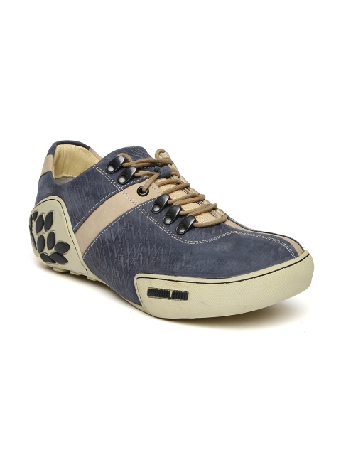 

Woodland Men Blue Leather Casual Shoes