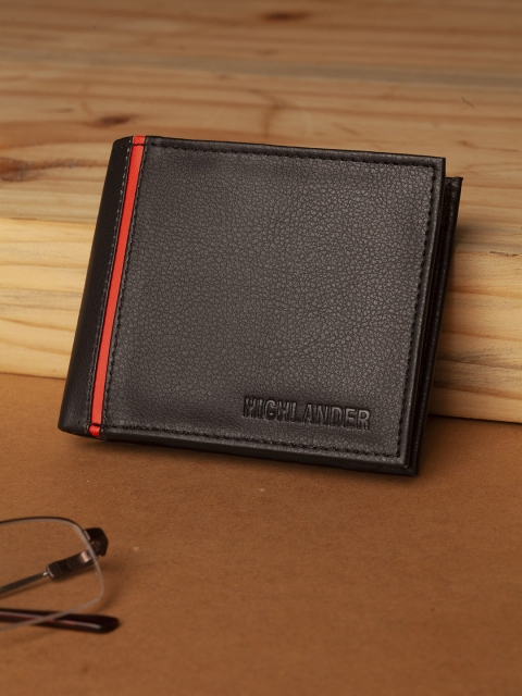 

HIGHLANDER Men Black Solid Two Fold Wallet