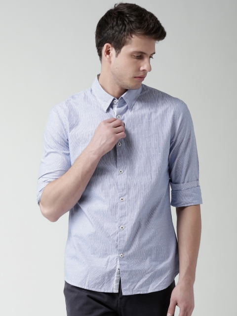 

Celio Blue Striped Slim Fit Casual Shirt