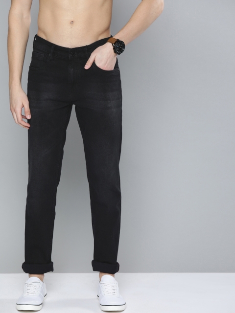 

HERE&NOW Men Charcoal Grey Slim Fit Mid-Rise Clean Look Stretchable Jeans