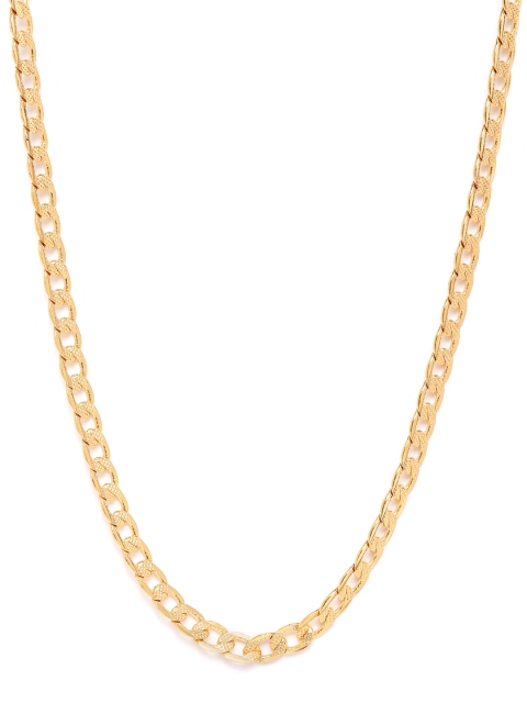 

D.C Creation Men Gold-Plated Handcrafted Flat Link Chain