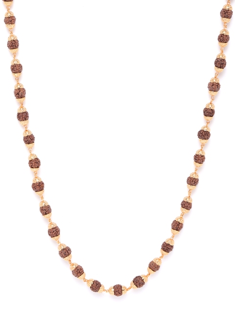 

D.C Creation Men Brown Gold-Plated Beaded Chain