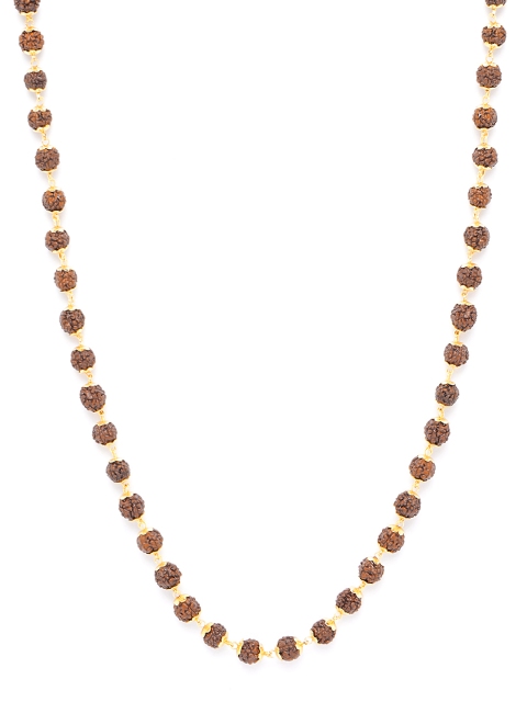 

D.C Creation Men Brown Gold-Plated Beaded Chain