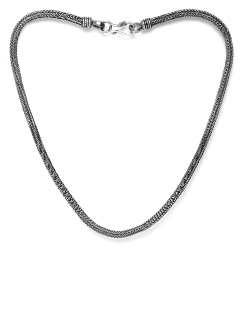 

D.C Creation Men Oxidized Silver-Plated Handcrafted Espiga chain