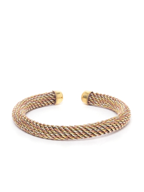 

D.C Creation Men Copper-Toned Gold-Plated Cuff Bracelet