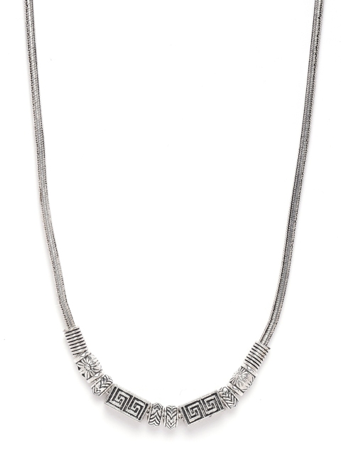 

D.C Creation Men Oxidized Silver-Plated Omega Chain