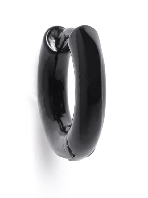 

D.C Creation Men Black Circular Hoop Earring