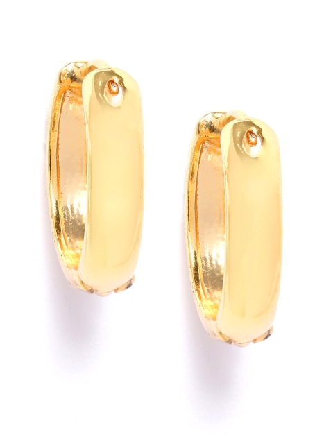 

D.C Creation Men Gold-Plated Circular Hoop Earrings