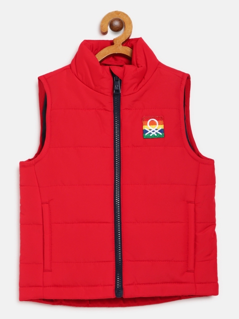 

United Colors of Benetton Boys Red Solid Padded Jacket
