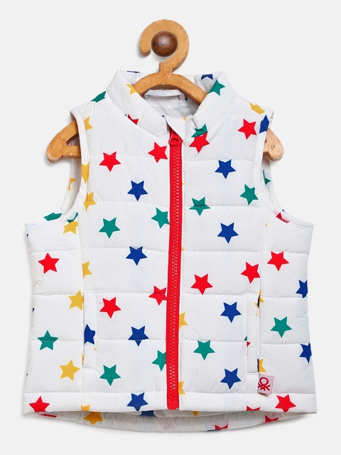 

United Colors of Benetton Girls Multicoloured Star Print Padded Jacket, Multi