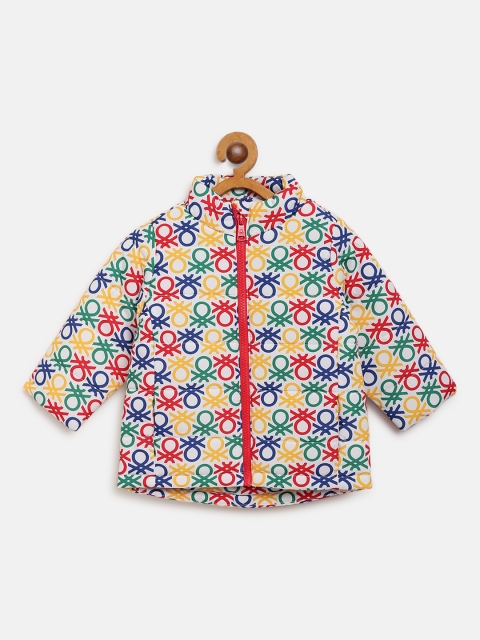 

United Colors of Benetton Boys Multicoloured Brand Logo Print Padded Jacket, Multi