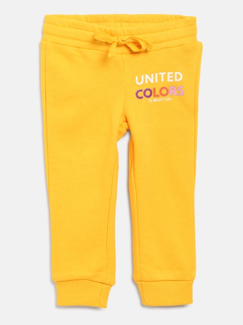 

United Colors of Benetton Girls Yellow Solid Joggers