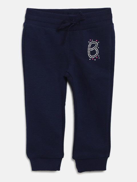 

United Colors of Benetton Girls Navy Blue Solid Joggers