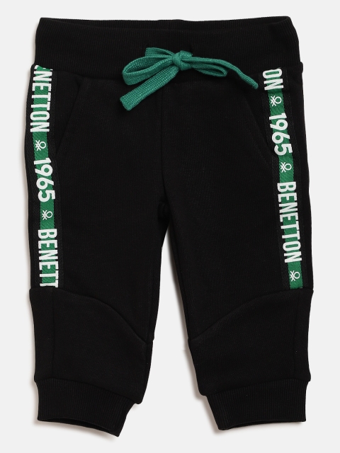 

United Colors of Benetton Boys Black Side Taping Joggers