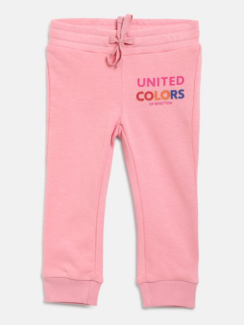 

United Colors of Benetton Girls Pink Solid Joggers